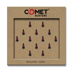 Comet Busters Beautiful Traditional Designer Bindis - Black & Red-6