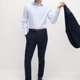 Marks & Spencer Checked Pure Cotton Spread Collar Shirt-picture-32