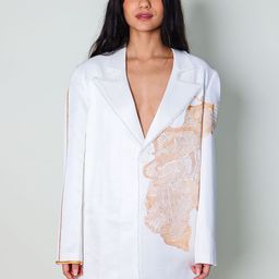 Arya Giri Printed Oversized-Fit Single Breasted Blazer-image-36