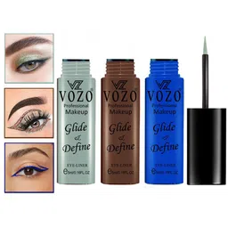 VOZO Set Of 3 Glide & Define Infusion Essential Liquid Eyeliner-5 ml Each-Shade- 02-06-08 image 3