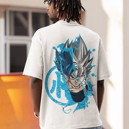 Edyssa Men Dragon Ball Z Graphic Printed Round Neck Cotton Oversized T-shirt-image-99