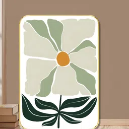 Livin'luxe White & Green 1 Piece Wood Floral and Botanical Wall Paintings-picture-1