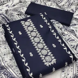 APNISHA Embroidered Pure Cotton Unstitched Dress Material-image-52