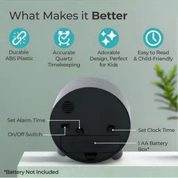 The Better Home Grey Alarm Clock image 3