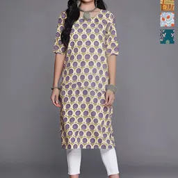 Anouk Rustic Women Pack of 4 Ethnic Motifs Printed Festive Straight Kurtas-22