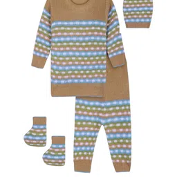 toyific Unisex Kids Woollen Winter Set With Booties And Cap-picture-31
