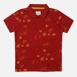 Pepe Jeans Boys Typography Printed Polo Collar Pure Cotton T-shirt-picture-27