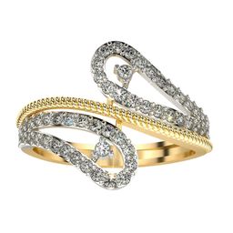 VALANOVA 14KT Gold Diamond Studded Ring 3.33 g-image-35
