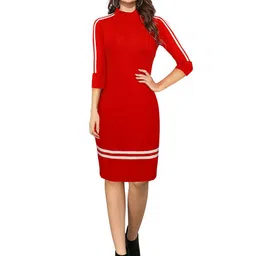 KREADAA Women Striped Bodycon Dress-image-22