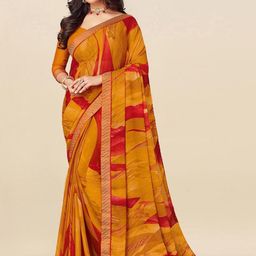 HERE&NOW Bandhani Pure Chiffon Saree-picture-34