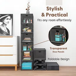RUBOXA Grey Set of 1 Regular Drawer Organiser Organisers image 3