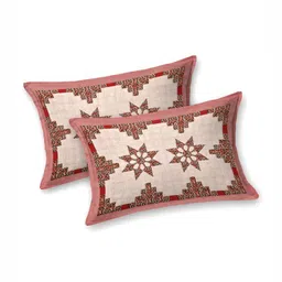 Homez Sparrow Multicoloured & Red Ethnic Motifs 210 TC King Bedsheet with 2 Pillow Covers image 4