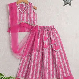The Magic Wand Girls Embellished Ready to Wear Lehenga & Blouse With Dupatta-picture-54