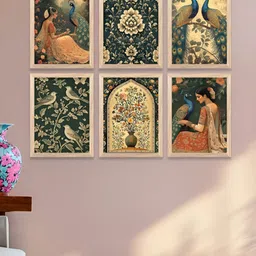 Kotart Brown & Yellow 6 and more Piece Wood Other Wall Paintings-image-97