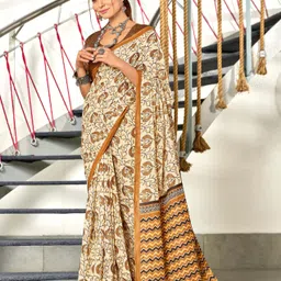 LeeliPeeri Designer Floral Block Print Saree-53
