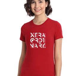 Moda Rapido Women Typography Printed Round Neck Cotton T-shirt-picture-29
