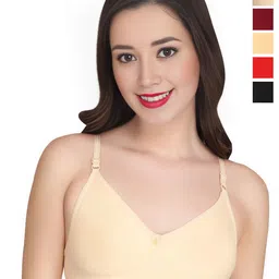 Liigne Women Everyday Non Padded Full Coverage Pack Of 5 Bra-picture-10
