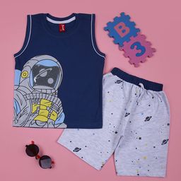 V-Mart Boys Printed T-shirt with Shorts-picture-3
