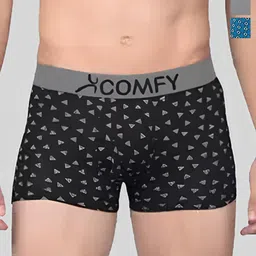 AMUL COMFY Pack Of 3 Printed Breathable Trunks-ACM101BTRNK-PB-GY-BK-75-PO3-3
