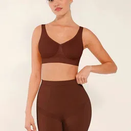 SHOP THE EDIT Seamless Slimming Mid-Rise Tummy Control Shorts-image-80