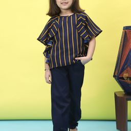 Baawri Girls Striped Crepe Top-picture-5