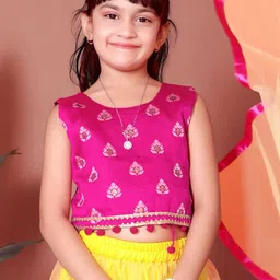 BAESD Girls Patchwork Ready to Wear Lehenga & Blouse With Dupatta image 2