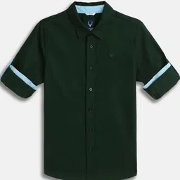Allen Solly Junior Boys Spread Collar Long Sleeves Cotton Shirt-picture-17