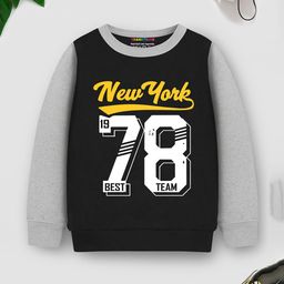 YK X Trampoline Unisex Kids Printed Typography Round Neck Long Sleeve Sweatshirt-picture-14