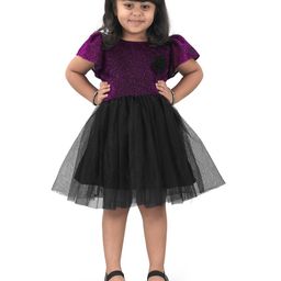 Shrithi Fashion Fab Flared Sleeve Net Fit & Flare Dress-picture-12