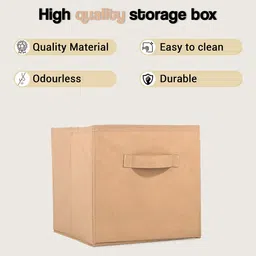 Kuber Industries Red & Beige 6 Pieces Regular Multi-Utility Organiser Storage Box image 2