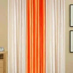 213 cm (7 ft) Polyester Semi Transparent Door Curtain (Pack Of 3) (Solid, Multicolor)-image-24