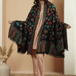 Zamour Women Floral Woven Design Shawl-picture-13