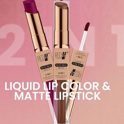 RED 4 Double Matt 2 In 1 Liquid Lipstick - 8 g - Shade Number - 133 image 5