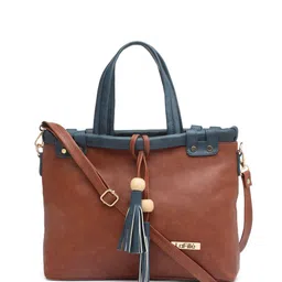 LaFille PU Oversized Structured Handheld Bag with Tasselled image 2