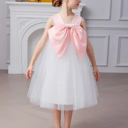 INCLUD Girls A-Line Tulle Dress With Statement Bow-picture-24