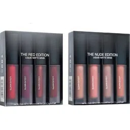 SUNISA Set Of 8 Long Lasting Matte Liquid Lipsticks - 4.5 ml Each-15