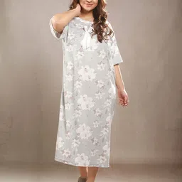 CrossKulture Women Printed Maxi Nightdress-picture-16