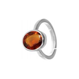 GenZcomplex Silver-Plated Brass Garnet Finger Ring-image-100