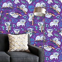 ArtzFolio Printed UV-Resistant Anti-Bacterial Koalas Eucalyptus PatternPeel & Stick Wallpaper-image-5