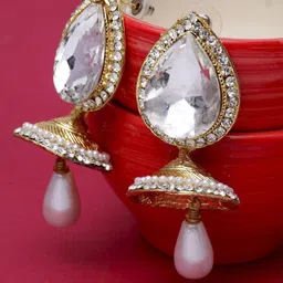 Anouk Teardrop Shaped Jhumkas Earrings-1