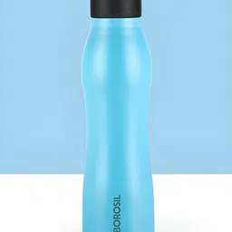 BOROSIL Grip Go Blue Stainless Steel Solid Single Wall Vacuum Water Bottle-950ml-image-84