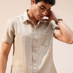 HIGHLANDER Men Textured Slim Fit Casual Shirt-image-44