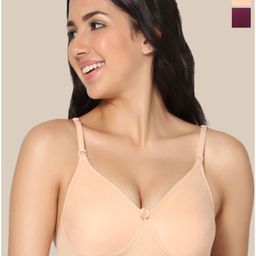 Eden Pack of 2 Full Coverage Non Padded All Day Comfort Cotton T-shirt Bra-picture-2