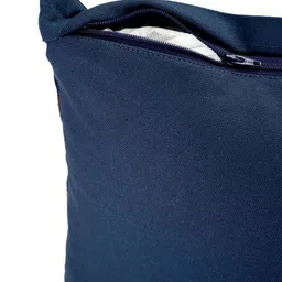 Ratan Cart Navy Blue 2 Pieces Abstract Embroidered Pure Cotton Square Cushion Covers image 3
