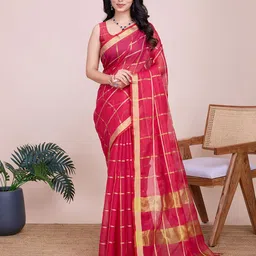 Panzora Checked Zari Saree-picture-49