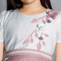 Peppermint Print Flutter Sleeve Linen A-Line Dress image 3