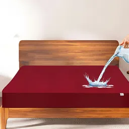 AGS ACTIVE Red Cotton Water Resistant Mattress Protector-picture-16