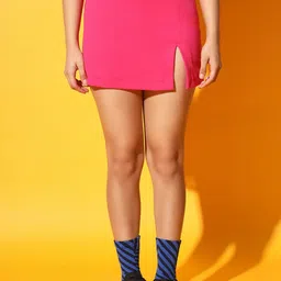 Sassy & Posh - Zastraa Kids Side Slit Scuba Mini Skorts-image-86