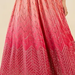 DIVASTRI Embellished Sequinned Semi-Stitched Lehenga & Unstitched Blouse With Dupatta image 5