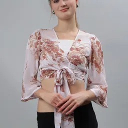 ETRAANA Floral Printed Bralette Crop Top-image-58